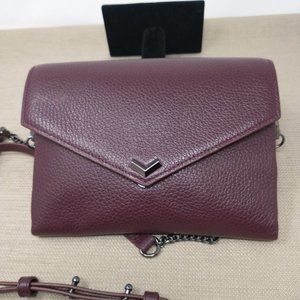 BOTKIER FLAP CLOSURE CROSSBODY IN MERLOT
